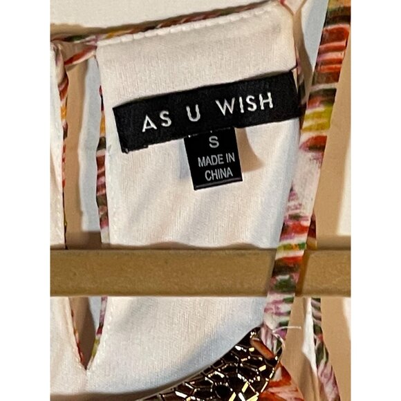 as u wish sleeveless dress embellished sheer elastic waist layered small READ - Picture 5 of 15